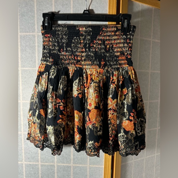 HEMANT & NANDITA FLORAL mini printed skirt - Picture 5 of 6